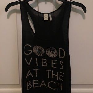 Good vibes at the beach tank top